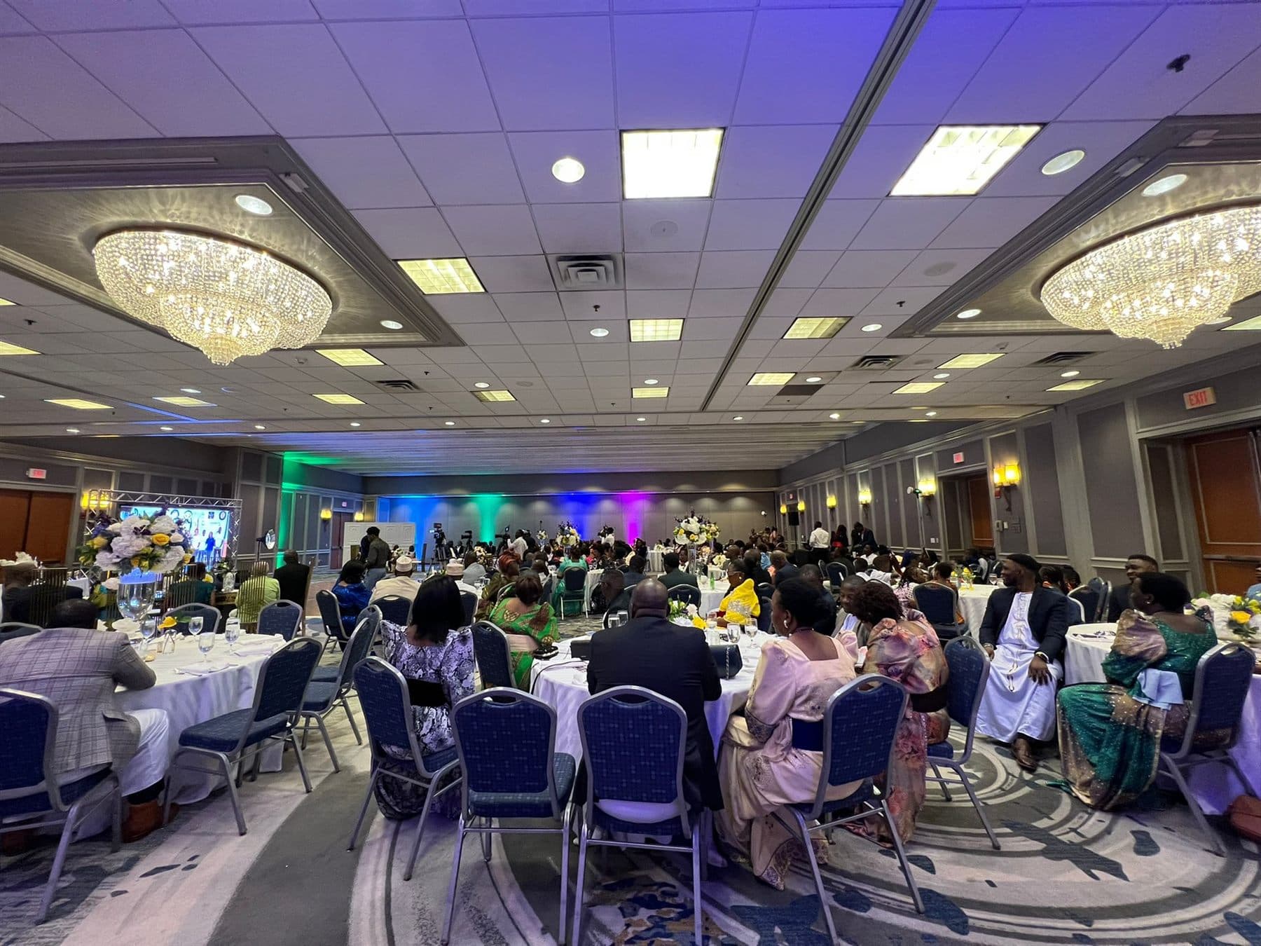 Guests watching the stage during the Ekisaakaate Boston closing programme