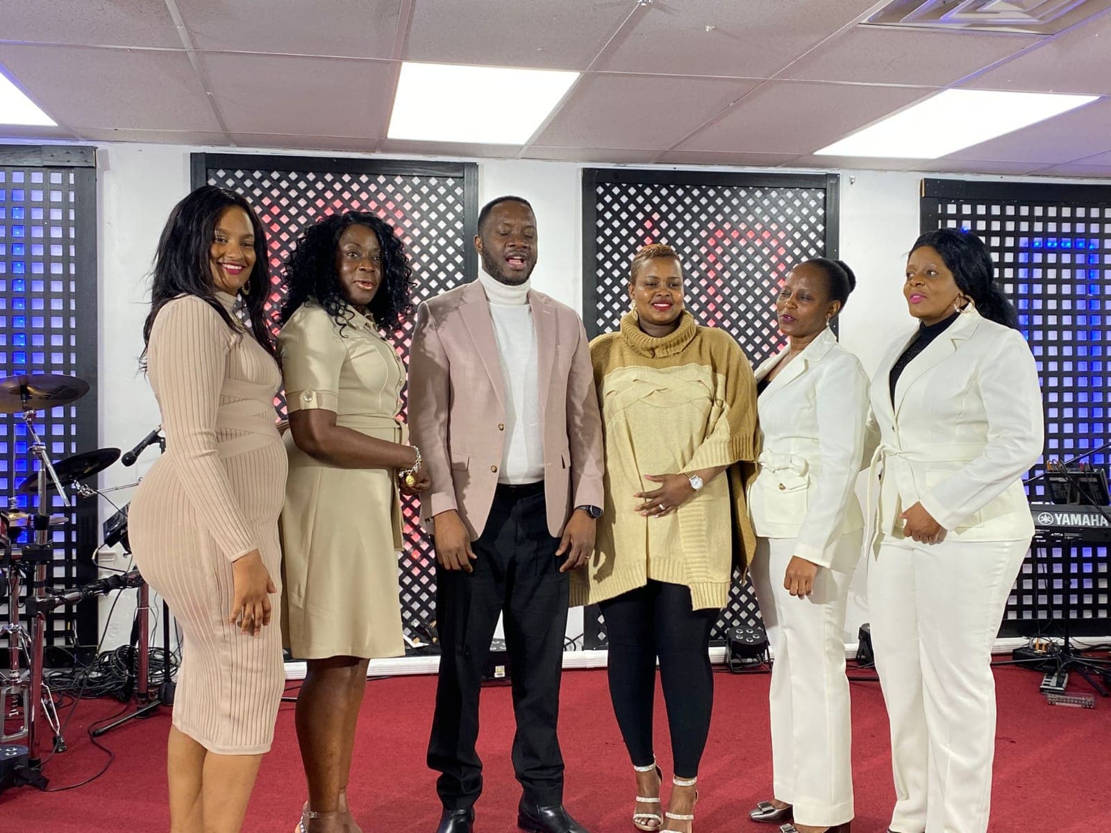Ministry leaders gathered together in church
